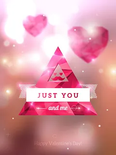 钻石纹理情人节矢量卡片