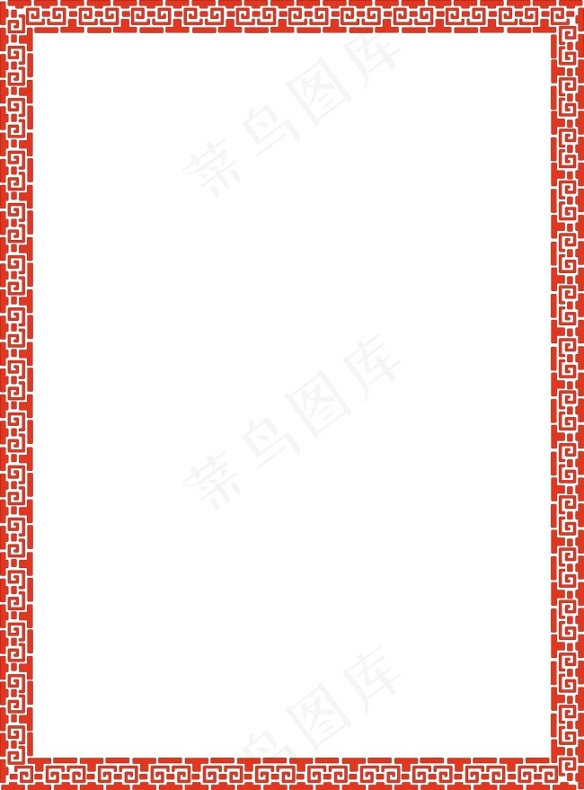 红色几何花卉边框psd模版下载