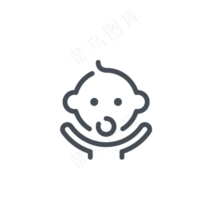 扁平可爱婴儿图标扁平可爱婴儿图标ai矢量模版下载