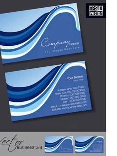 现代商务名片矢量素材下载