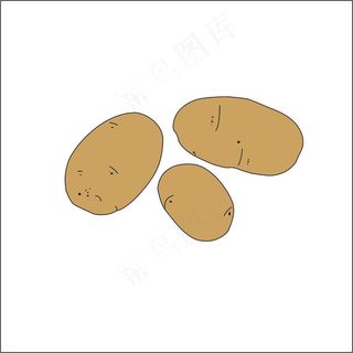 土豆卡通矢量图