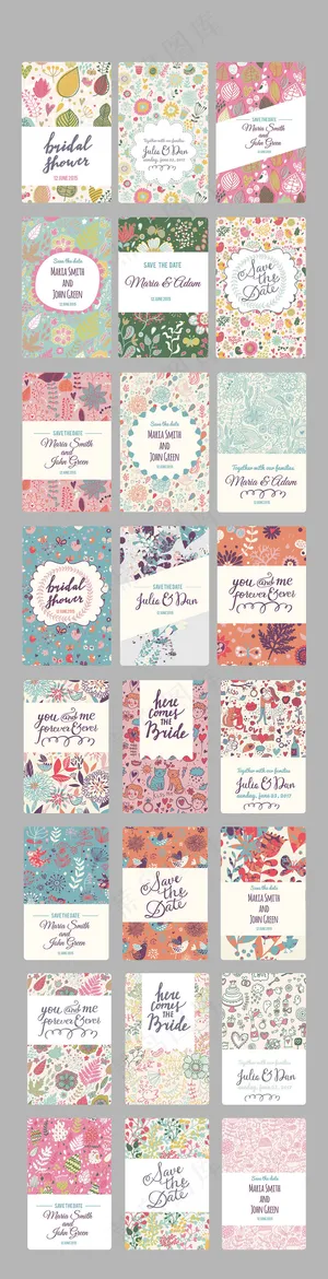 日系小清新风格可爱手绘插画花背景矢...