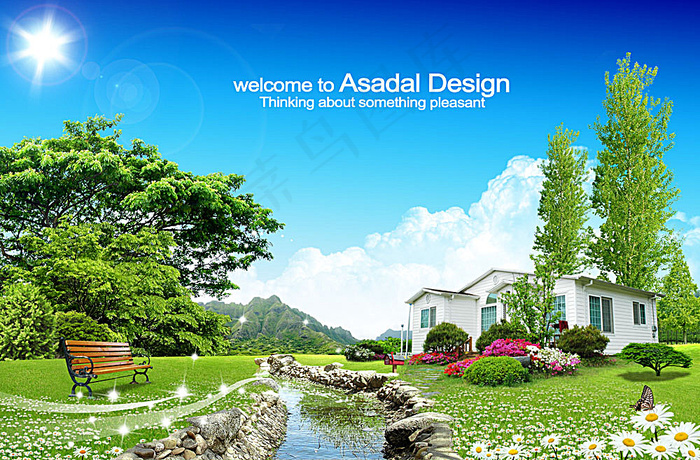 绿色环保展板背景