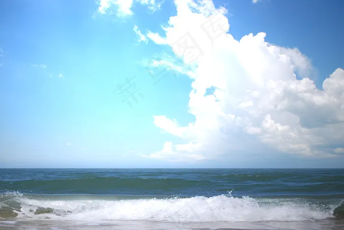 蓝天大海图片