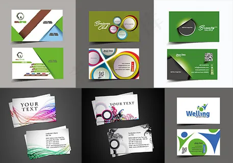 时尚酷炫名片矢量图