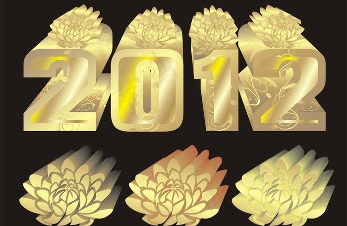 2012艺术字图片cdr矢量模版下载