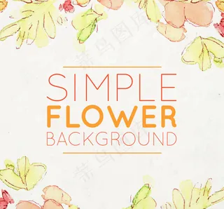 暖色调花卉装饰背景