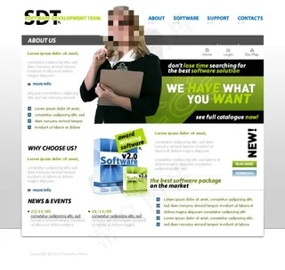 绿色科技网页psd素材