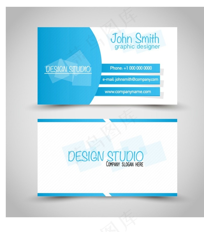 时尚简约名片设计矢量素材