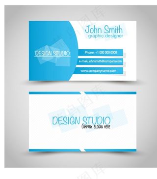时尚简约名片设计矢量素材