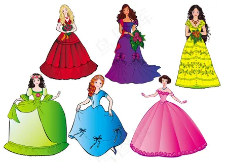 美丽的公主01矢量