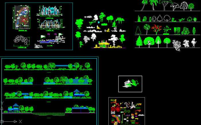常用园林景观CAD图库