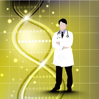卡通医生背景