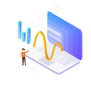 金融商务人士股票走势图工作汇报