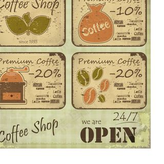 复古咖啡标签矢量素材2