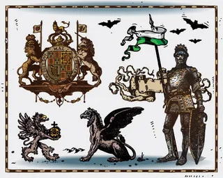 复古欧式金色狮子矢量素材