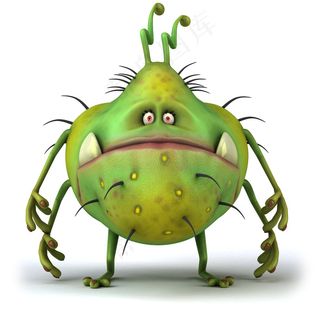 卡通细菌怪物图片