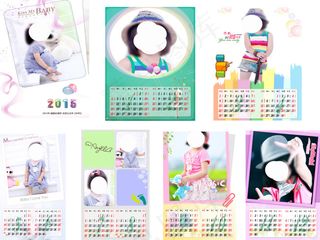 2015时尚可爱儿童台历素材