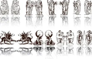 欧式雕像建筑图片