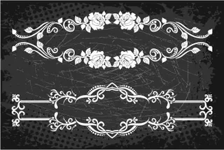 3款欧式花边花纹矢量素材