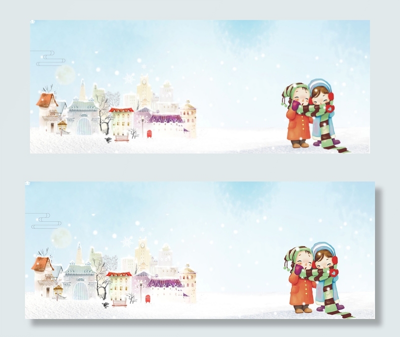 淘宝天猫冬季促销海报banner背...