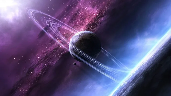 浩瀚宇宙星球蓝光唯美高清背景