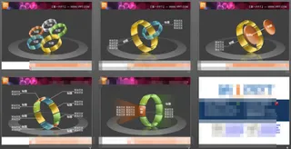 联动关系PPT图表模板