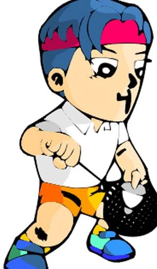 羽毛球 卡通运动人物图片