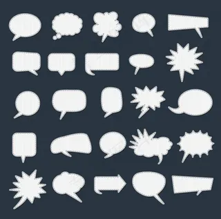 缝纫边对话气泡 对话框