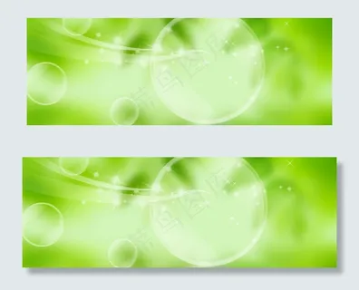 绿色泡泡清新背景banner  绿色泡泡清新背景banner