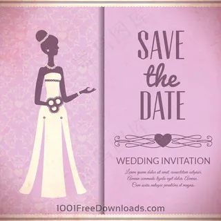 婚礼插画矢量图