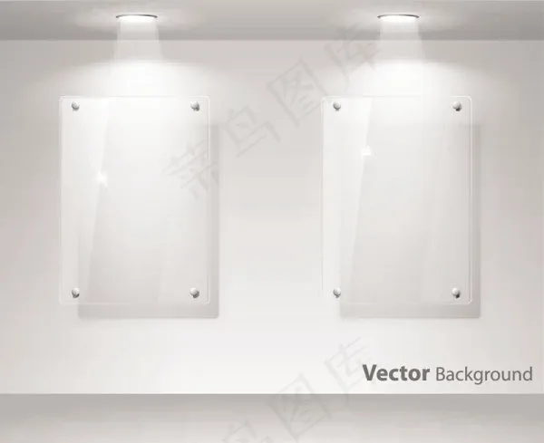 玻璃展窗03—矢量素材