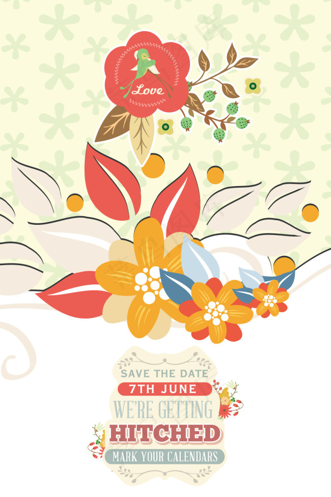 婚礼唯美邀请卡