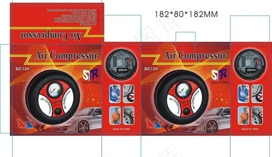 汽车轮胎气泵彩盒
