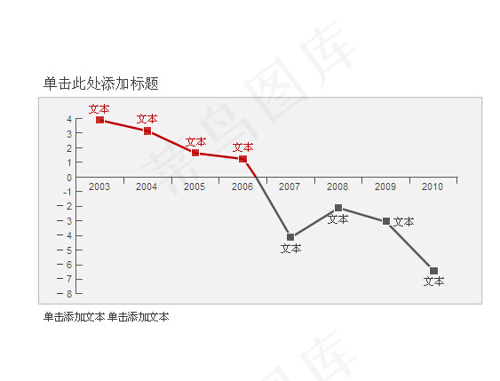 带刻度坐标PPT折线图模板