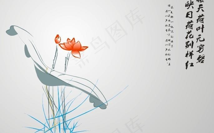 荷花 莲花图片cdr矢量模版下载