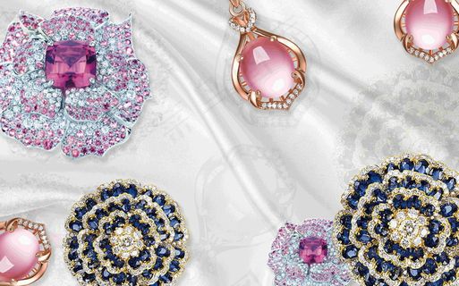 3D奢华欧式风格珠宝背景墙设计