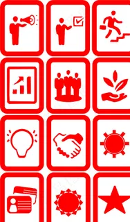 企业红色实用图标图片