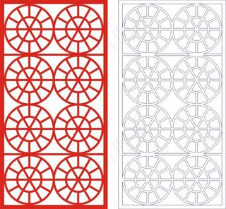 矢量镂空花纹边框底纹中式