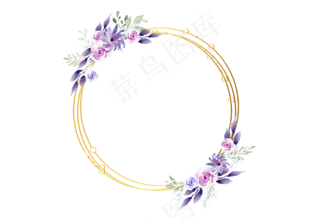 小清新|花鸟|圆形边框