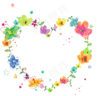 爱心花环 心形花环 爱心花环 心形花环