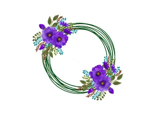 花饰花圈边框psd模版下载