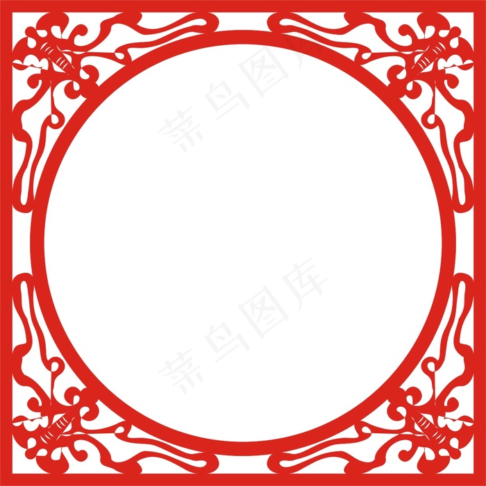 矢量镂空花纹边框底纹