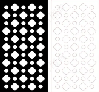 矢量镂空花纹边框底纹中式