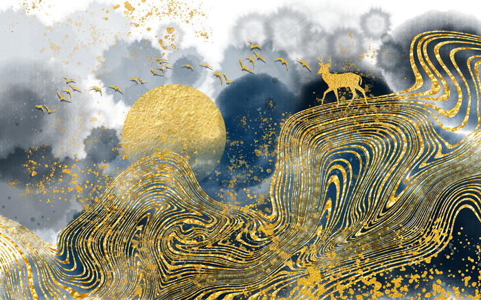 金色背景 中国风背景图片