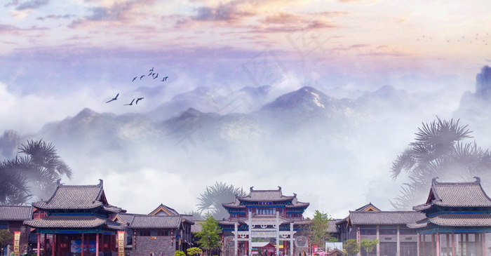 古城古楼海报设计