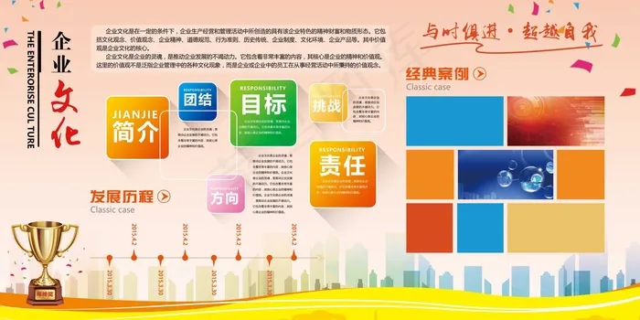 公司文化墙公司展板背景psd模版下载