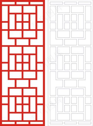 矢量镂空花纹边框底纹中式