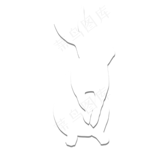 纸片兔子免扣元素