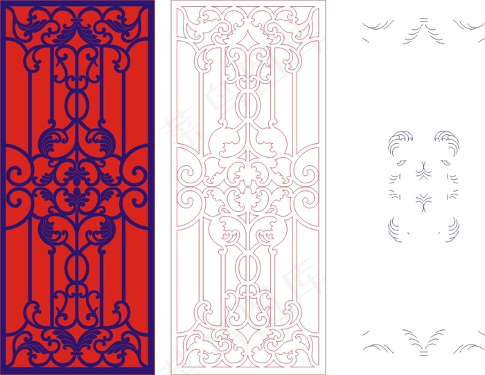 矢量镂空花纹边框底纹欧式